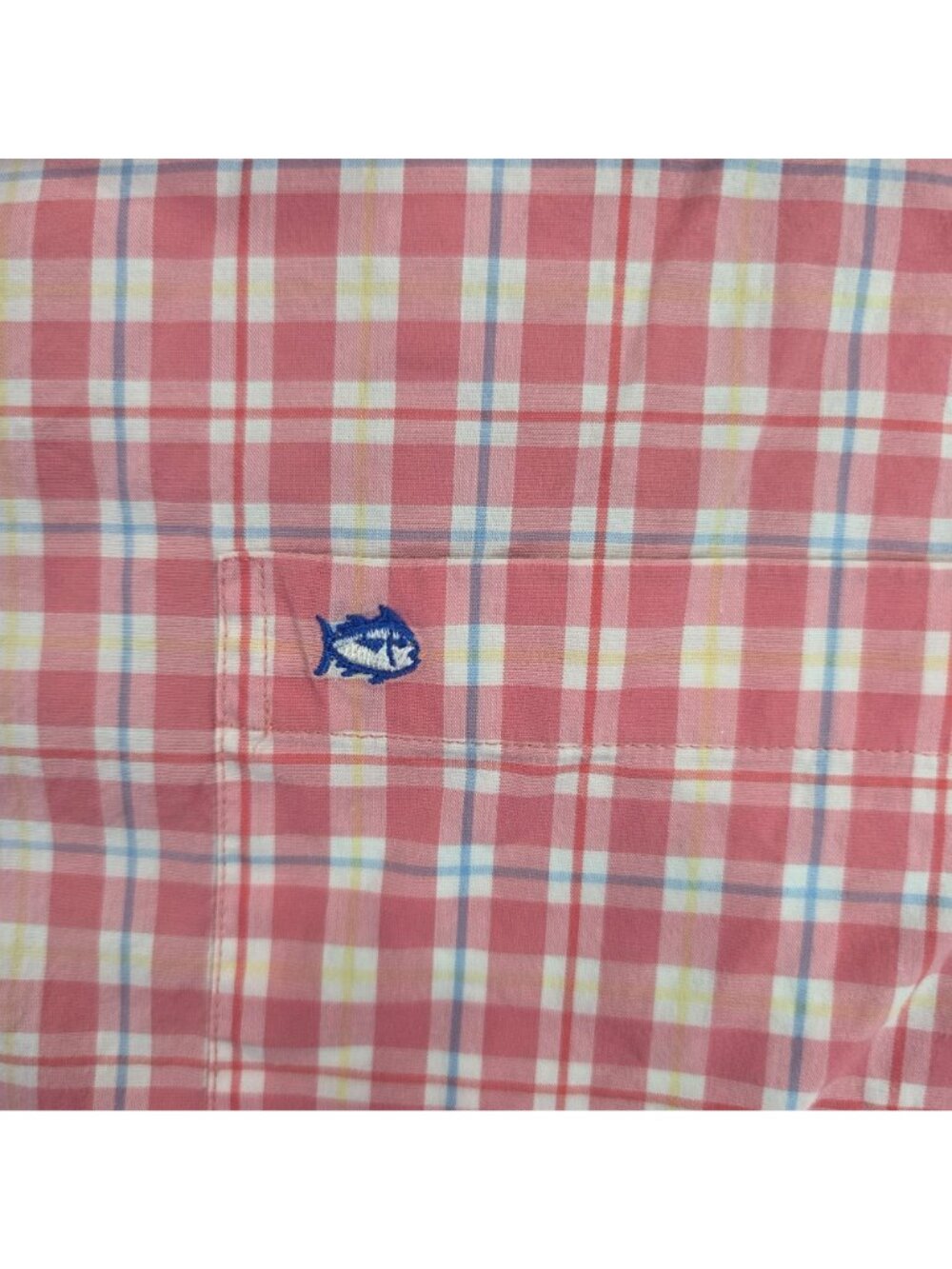 Men's Southern Tide Pink Plaid Classic Fit Stretch Button Up Shirt Size M - Picture 3 of 8